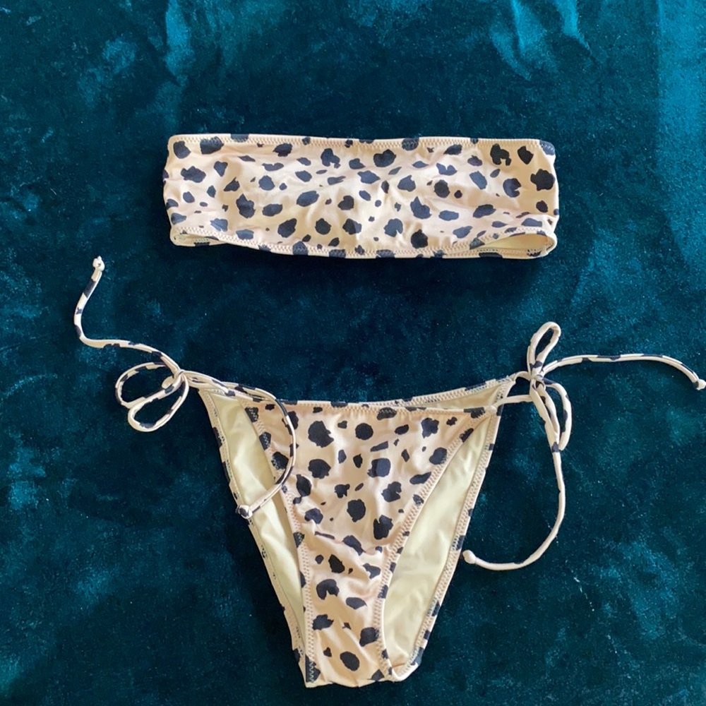 Kendall and Kylie animal print swim set